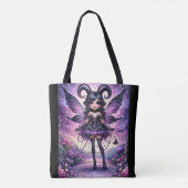 Angelina Lila Gothic Fairy Scorpio Horns Zodiac Tasche (Rückseite)