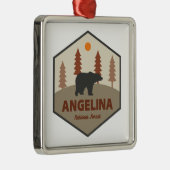 Angelina National Forest Texas Bear Ornament Aus Metall (Rechts)