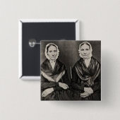 Angelina und Sarah Grimke Sisters ERA Suffrage Button (Vorne & Hinten)