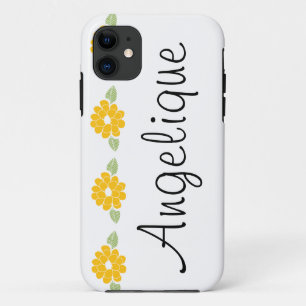 Angelique gelbe NamensBlumen Case-Mate iPhone Hülle
