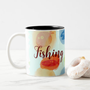 Angelischer Fischer-Champion-Vatertags-Mug Zweifarbige Tasse
