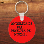ANGELITA DE DIA.DIABLITA DE NOCHE.. SCHLÜSSELANHÄNGER (Vorderseite)