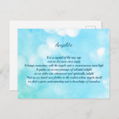 Angelite Crystal Healing Gedicht Postcard Postkarte (Vorne/Hinten)