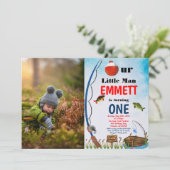 Angeljunge Junge 1. Lebensjahr Einladung (Stehend Vorderseite)