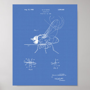 Angelköder 1968 Patent Kunst Blaupause Poster