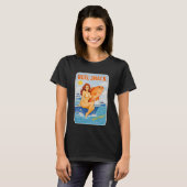 Angelköder Lustiger Retro Pinup Snapper Fischerei T-Shirt (Vorne ganz)