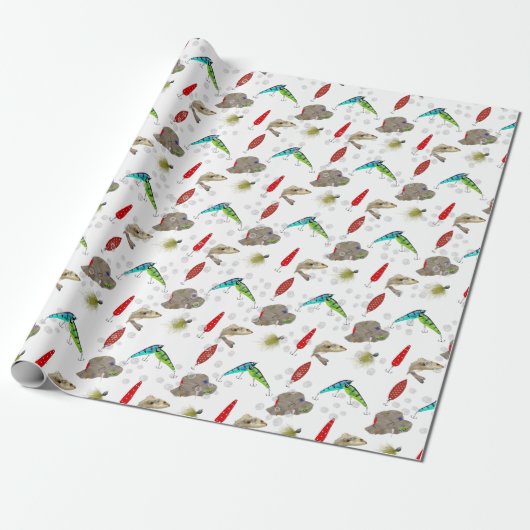 Angelköder mit Blasen Geschenkpapier (Ungerollt)