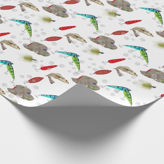 Angelköder mit Blasen Geschenkpapier (Ecke)