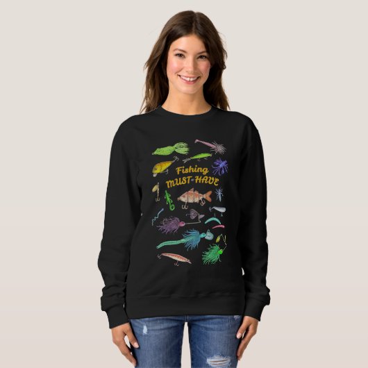 Angelköder müssen verschiedene Fischerköder F habe Sweatshirt (Vorne ganz)