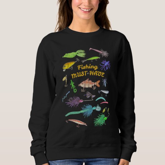 Angelköder müssen verschiedene Fischerköder F habe Sweatshirt (Vorderseite)