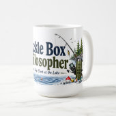 Angelköder-Philosoph Fischer-Vater-Tasse Kaffeetasse (VorderseiteRechts)