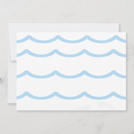 Angelköder verwandeln einen Fischmeer zum Geburtst Einladung (Rückseite)