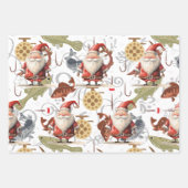 Angelliebhaber Weihnachten mit dem Weihnachtsmann Geschenkpapier Set (Vorderseite 2)