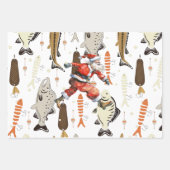 Angelliebhaber Weihnachten mit dem Weihnachtsmann Geschenkpapier Set (Vorderseite)