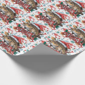 Angelliebhaber Weihnachten mit Santa Claus Fish Geschenkpapier (Ecke)