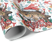 Angelliebhaber Weihnachten mit Santa Claus Fish Geschenkpapier (Rolleneckpunkt)