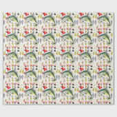 Angelliebhaber Weihnachten mit Santa Claus Fish Geschenkpapier (Flach)
