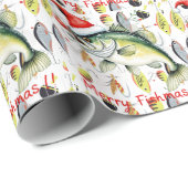 Angelliebhaber Weihnachten mit Santa Claus Fish Geschenkpapier (Rolleneckpunkt)