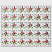 Angelliebhaber Weihnachten mit Santa Claus Fish Geschenkpapier (Flach)