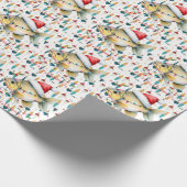 Angelliebhaber Weihnachten mit Santa Claus Fish Geschenkpapier (Ecke)