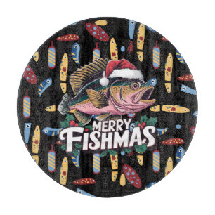 Angelliebhaber Weihnachten mit Santa Claus Fish Schneidebrett