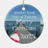 Angellocke "Ein weiteres gutes Jahr der Fischerei" Keramik Ornament (Hinten)
