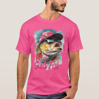 Angelmädchen fischen coolen Bass Coole Fishing Squ T-Shirt