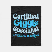 Angelman-Syndrom , klein, schwarz Fleecedecke (Vorderseite)