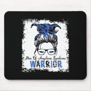 Angelman Syndrome Awareness Mama Warrior Blue Ribb Mousepad
