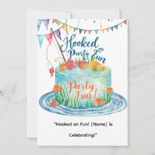 Angeln 1. Geburtstag für Kleine Angler Party Einladung