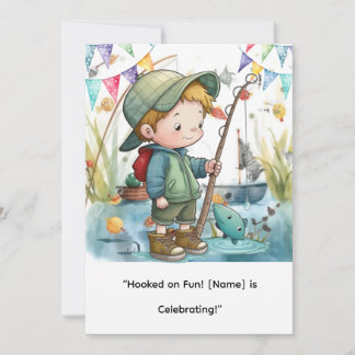Angeln 1. Geburtstag für Kleine Angler Party Einladung