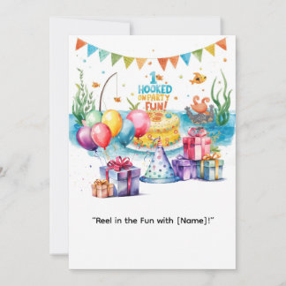 Angeln 1. Geburtstag für Kleine Angler Party Einladung