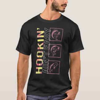 Angeln 'Ain't Easy Floral Fishing Lover Fi T-Shirt