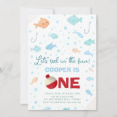 Angeln am 1. Geburtstag Einladung (Vorderseite)