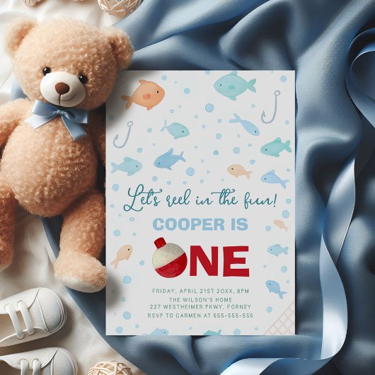 Angeln am 1. Geburtstag Einladung