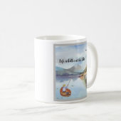 Angeln am Lake Watercolor Kaffeetasse (VorderseiteRechts)