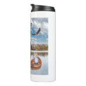 Angeln am Lake Watercolor Thermosbecher (Nach rechts gedreht)