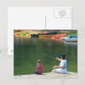 "Angeln am See" Fotografie Postkarte (Vorne/Hinten)