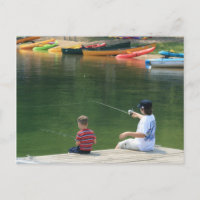 "Angeln am See" Fotografie Postkarte