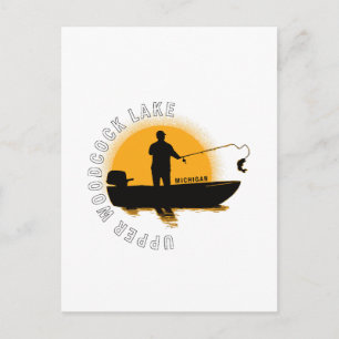 Angeln am See Michigan Postkarte