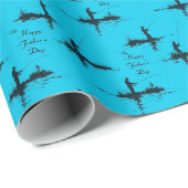 Angeln am Vatertag Geschenkpapier (Rolleneckpunkt)