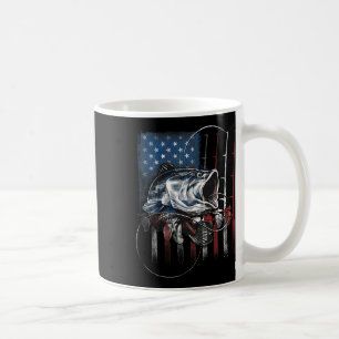 Angeln Amerikanische Flagge Vintage Usa B Fischer Kaffeetasse