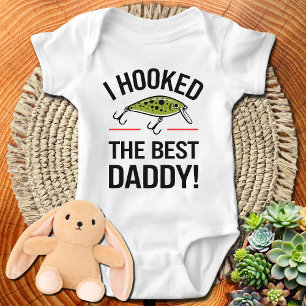 Angeln, an dem ich den besten Papa hielt Baby Strampler