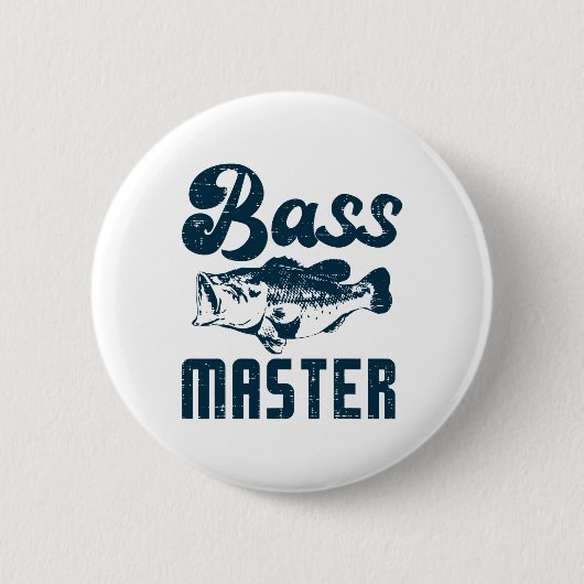 Angeln B Meister Lustiger Großmaul-Angler Männer F Button (Vorderseite)