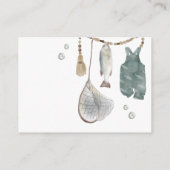 Angeln Babydusche Seiltüte begeistert Windelwindel Begleitkarte (Rückseite)