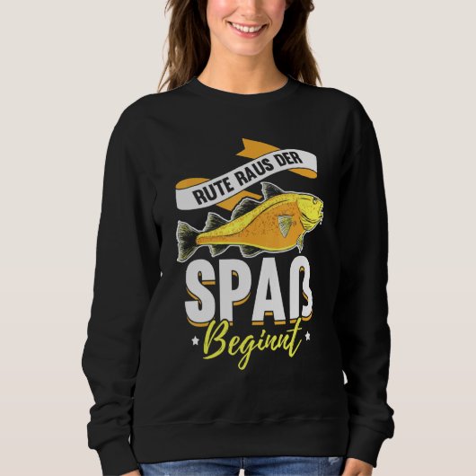 Angeln beginnt Fischer Sprichwort Sweatshirt (Vorderseite)