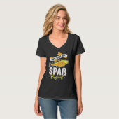 Angeln beginnt Fischer Sprichwort T-Shirt (Vorderseite Vollansicht)