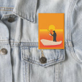Angeln bei Sonnenuntergang oder Sonnenaufgang Button (Insitu)