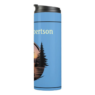 Angeln bei Sonnenuntergang Outdoor-Szene Personali Thermosbecher