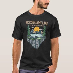 Angeln Booten Camping Mein glücklicher Ort Mcconau T-Shirt